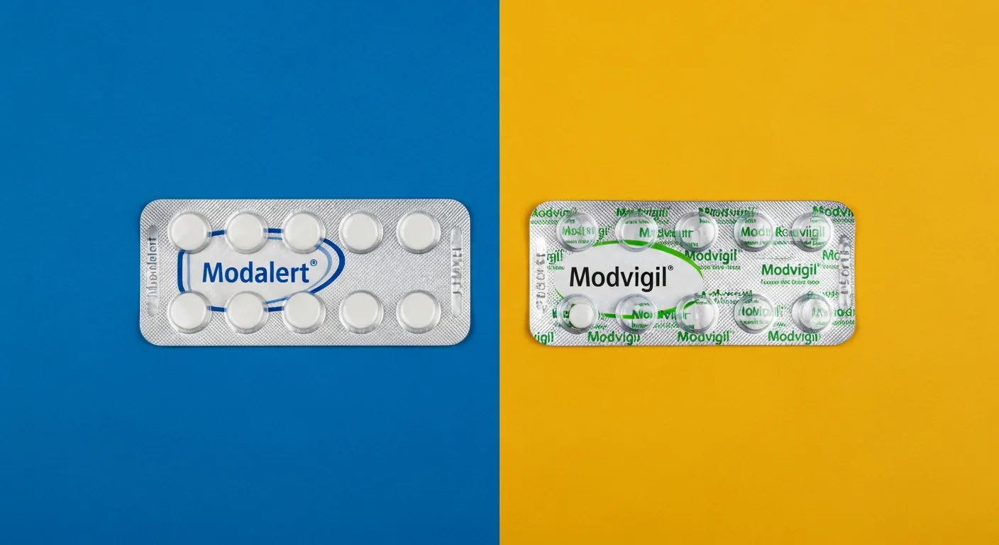 Modalert and Modvigil tablets compared side by side